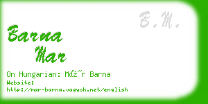 barna mar business card